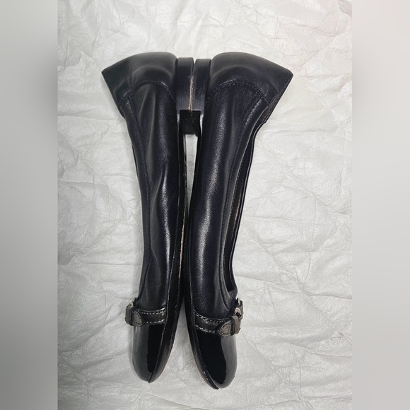 🩷AGL Attilio Giusti Leombruni Women’s Black Leather Ballet Flats - Size 38.5💜 - Picture 6 of 11